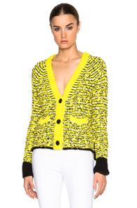 Rag & Bone Viola Cardigan Sweater In Yellow,abstract,neon