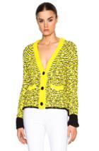 Rag & Bone Viola Cardigan Sweater In Yellow,abstract,neon
