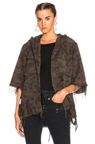 Icons Cut Off Parka Jacket In Black