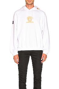 Versace Hoodie In White,yellow