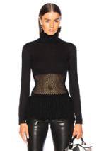 Loewe Mesh Waist Sweater In Black