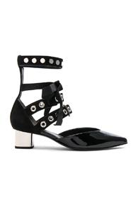 Self-portrait X Robert Clergerie Patent Leather Susao Heels In Black
