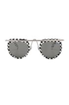 Oliver Peoples X Alain Mikli Aujourd D Hui Sunglasses In White,black,checkered & Plaid