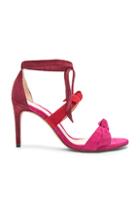 Alexandre Birman Suede Lolita Heels In Pink,red