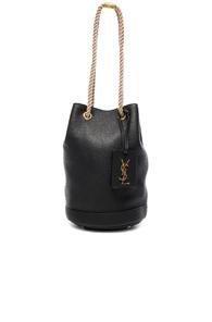 Saint Laurent Sea Small Rope Bucket Bag In Black