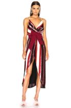 Johanna Ortiz Huckleberry Sequined Dress With Belt In Red,stripes