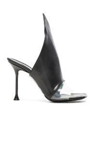 Balenciaga Leather Look Book Sandals In Black