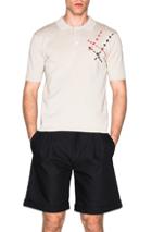 J.w. Anderson Hand Stitch Embroidery Polo In Neutrals