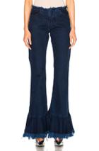 Marques ' Almeida Denim Flare Jeans In Blue