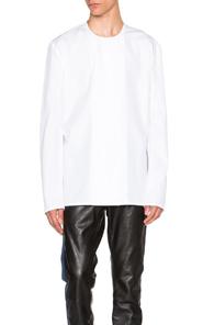 Haider Ackermann Collarless Shirt In White