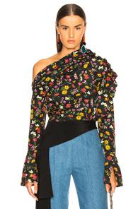 Hellessy Belle Top In Black,floral