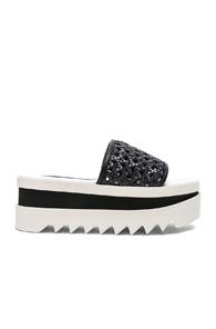 Stella Mccartney Platform Slides In Black,white