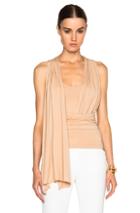 Mm6 Maison Margiela Stretch Jersey Top In Neutrals