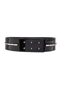 Alexandre Vauthier Patent Leather Waist Belt In Black