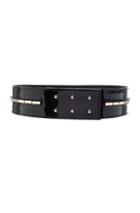 Alexandre Vauthier Patent Leather Waist Belt In Black