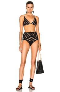 Zimmermann Tulsi Lace Panel Bikini Set In Black