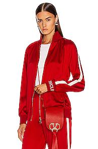 Moncler Logo Track Jacket In Red