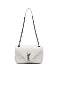 Saint Laurent Medium Envelope Chain Bag In White