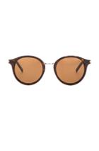 Saint Laurent Sl 57 Sunglasses In Brown,animal Print
