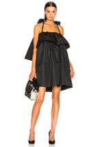 Msgm Ruffle Halter Dress In Black