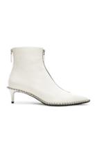 Alexander Wang Leather Eri Low Boots In White