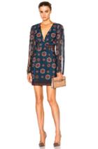 Nicholas Split Sleeve Mini Dress In Blue,abstract