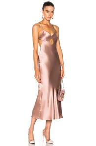 Michelle Mason For Fwrd Cut Out Midi Dress In Pink