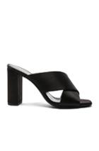Saint Laurent Satin Loulou Mules In Black