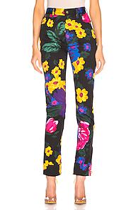 Marques ' Almeida Cuff Pants In Black,floral