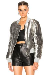 Off-white Bomber Jacket In Metallics