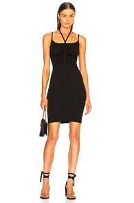Enza Costa Halter Ruched Mini Dress In Black