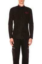 Givenchy Long Sleeve Embroidered Shirt In Black