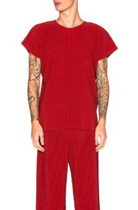 Issey Miyake Homme Plisse Tunic In Red