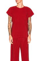 Issey Miyake Homme Plisse Tunic In Red