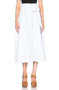 Lisa Marie Fernandez Patchwork Beach Skirt In Blue