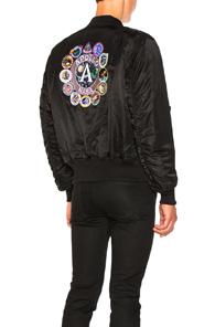 Alpha Industries Apollo Ma 1 Bomber In Black,red