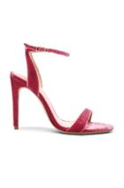 Alexandre Birman Velvet Willow Ankle Strap Sandals In Pink