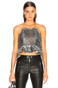 Ganni Sonora Top In Metallic