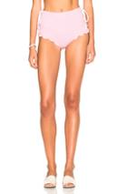 Marysia Swim Fwrd Exclusive Palm Springs Lace Up Bikini Bottom In Metallics,pink