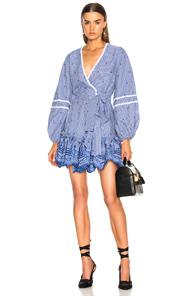 Alexis Alzena Dress In Blue,checkered & Plaid