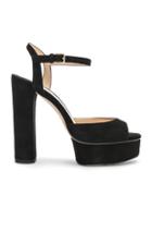 Jimmy Choo Peachy 125 Suede Platform In Black