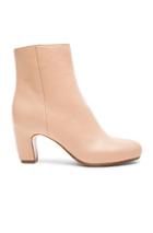 Maison Margiela Leather Booties In Neutrals