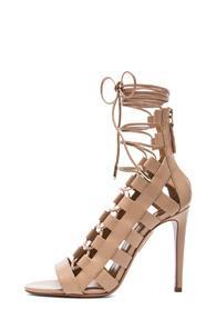 Aquazzura Amazon Leather Heels In Neutrals