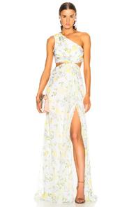 Cinq A Sept Gardenia Dress In Floral,white,yellow