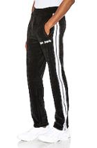 Palm Angels Chenille Track Pants In Black