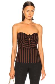 Rachel Comey Beach Top In Brown,stripes