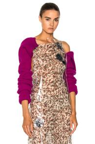 Calvin Klein 205w39nyc Wool Rib Knit Sleeves In Purple