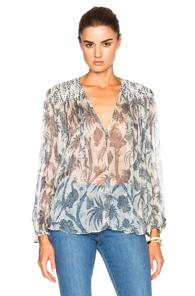 Zimmermann Adorn Smock Top In Blue,floral
