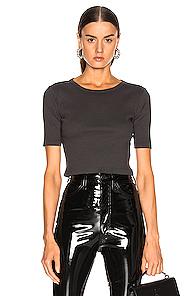 John Elliott Fawn Rib Cropped Tee In Gray