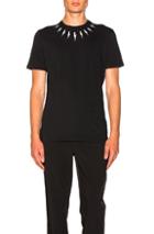Neil Barrett Single Fair Isle Thunderbolt Tee In Black